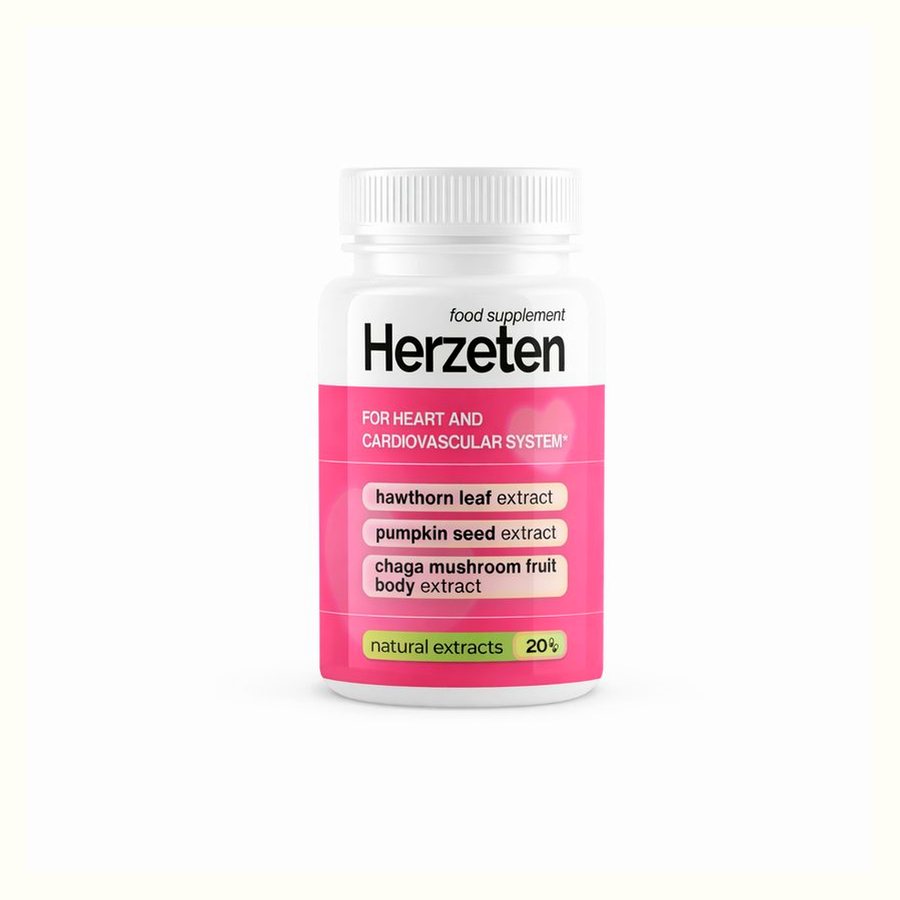 Herzeten – 20 капсули в бяло шише
